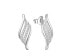 Charming silver earrings with zircons E0002438