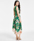Фото #2 товара Women's Floral-Print Handkerchief-Hem Midi Dress