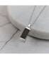 Фото #2 товара Chisel black IP-plated Preciosa Crystal Pendant Ball Chain Necklace