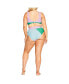 Фото #3 товара Plus Size Lulu Underwire Splice Bikini Top