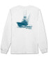 Men's Zoom PFG Boat Sketch Logo Graphic Long-Sleeve T-Shirt
