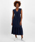 Фото #1 товара Women's Solid Tiered Sleeveless Midi Dress
