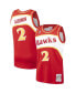 ფოტო #2 პროდუქტის Men's Stacey Augmon Red Atlanta Hawks Hardwood Classics 1991-92 Swingman Jersey