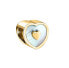 Drops gold-plated heart bead SCZ1334