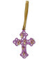 ფოტო #2 პროდუქტის Purple Cross Ornament & Gold-Tone 3-Pc. Earrings Set