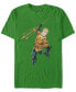 DC Men's Aquaman Trident Action Pose Short Sleeve T-Shirt Зеленый, Large - фото #1