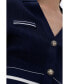ფოტო #6 პროდუქტის Women's Short Sleeve Buttoned Knit Cardigan