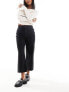 ASOS DESIGN Petite cropped easy straight jeans in clean black