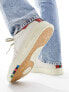 PS Paul Smith Cosmo perforated red spoiler leather trainers in off white