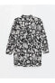 Desenli Uzun Kollu Oversize Kadın Gömlek Tunik