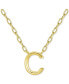 Initial A Pendant Necklace in 18k Gold-Plated Sterling Silver, 16" + 2" extender, Created for Macy's