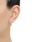 ფოტო #2 პროდუქტის Polished Beaded Tube Small Hoop Earrings in 10k Gold, 15mm