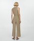 ფოტო #5 პროდუქტის Women's Belted Lyocell Jumpsuit