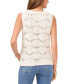 Фото #2 товара Women's Crewneck Sleeveless Open-Stitch Sweater