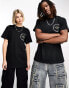 Фото #3 товара COLLUSION Unisex branded t-shirt in black