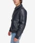 Фото #4 товара Men's Faux-Leather Bomber Jacket