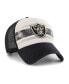 Men's Cream Distressed Las Vegas Raiders Breakout MVP Trucker Adjustable Hat