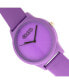 ფოტო #2 პროდუქტის Unisex Splat Purple Leatherette Strap Watch 38mm
