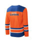 ფოტო #4 პროდუქტის Men's Orange, Royal New York Islanders Cross Check Jersey V-Neck Long Sleeve T-shirt