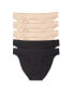 ფოტო #1 პროდუქტის Women's Cabana Cotton Hip Bikini 5 Pack Underwear