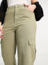 Фото #4 товара Yours straight leg cargo jean in khaki