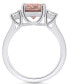 Morganite and Diamond Ring (2-1/2 ct.t.w and 1/3 ct.t.w) 14K White Gold