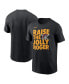 Фото #2 товара Men's Black Pittsburgh Pirates Raise the Jolly Roger Local Team T-shirt