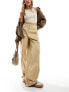 Tommy Jeans claire high rise wide cargo pant in sand tawny sand, W33 L30 - фото #7