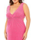 ფოტო #6 პროდუქტის Plus Size Rhinestone Embellished Open Back Jersey Gown