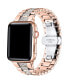 ფოტო #1 პროდუქტის Women's Kristina Rose Gold Stainless Steel Band for Apple Watch Size-42mm,44mm,45mm,49mm