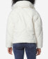 Фото #3 товара Women's Faux Poodle Fur Diamond Quilted Puffer Jacket