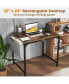 32 Inch Computer Desk Small Home Office Desk with Charging Station