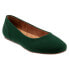 Softwalk Shiraz S2160-335 Womens Green Suede Slip On Ballet Flats Shoes 5