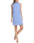 Фото #1 товара Lafayette 148 New York Mock Neck Shift Dress Women's Blue Xs