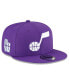 Фото #1 товара Men's Purple Utah Jazz 2023/24 City Edition Alternate 9FIFTY Snapback Adjustable Hat