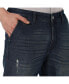 Фото #3 товара Men's Dark-Wash Carrot Fit Denim Jeans