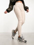 New Look faux leather leggings in cream