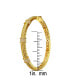 ფოტო #3 პროდუქტის 14k Gold Plated with Cubic Zirconia 3D Textured Bangle Bracelet