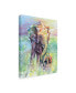 Фото #2 товара Michelle Faber 'Mother & Baby Elephant Rainbow Colors' Canvas Art - 14" x 19"