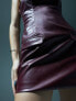 Фото #7 товара Murci leather look bandeau mini dress in burgundy