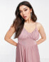 Фото #3 товара ASOS DESIGN spaghetti strap ruched bust maxi dress in rose