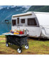 Heavy-Duty Steel Wagon 176-lb Capacity, Foldable for Camping and Transport