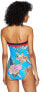 Фото #2 товара Trina Turk 262006 Women's Lace Front Bandeau One Piece Swimsuit Size 6