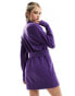 & Other Stories belted knitted dress in purple