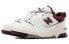 New Balance NB 550 White Burgundy BB550WBG Classic Sneakers