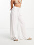 IIsla & Bird Exclusive beach drawstring trouser in white