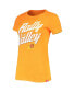 ფოტო #3 პროდუქტის Women's Heathered Orange Phoenix Suns Rally the Valley Davis T-shirt