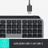 Фото #9 товара Logitech MX Keys for Mac Advanced Wireless Illuminated Keyboard - Full-size (100%) - RF Wireless + Bluetooth - QWERTZ - Grey