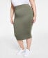 Фото #3 товара Trendy Plus Size Bodycon Jersey Midi Skirt, Created for Macy's