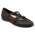 Фото #2 товара Trotters Della T1953-001 Womens Black Nubuck Slip On Ballet Flats Shoes 10